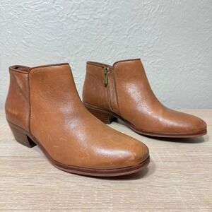 Sam Edelman Petty Bootie Ankle Boot 6 Warm Chestnut Western Cowgirl Boho Preppy